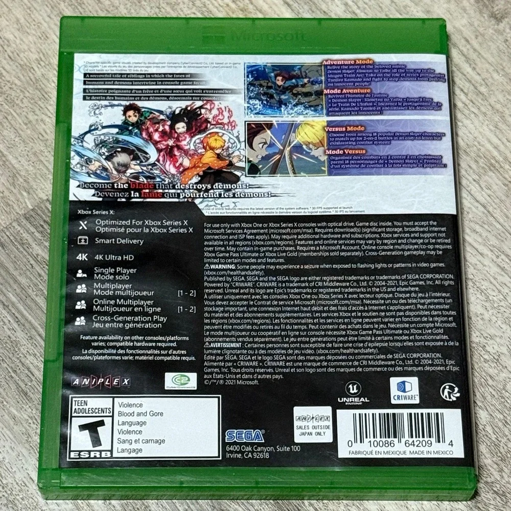 Xbox game Demon Slayer -Kimetsu no Yaiba- The Hinokami Chronicles‎